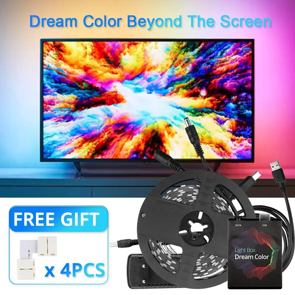 帲 ÷ PC TV Ʈ USB LED Ʈ, ȵ̵ 5.1, ý TV,  ǻͿ, WS2812b LED Ʈ Ʈ, RGB ̿ 